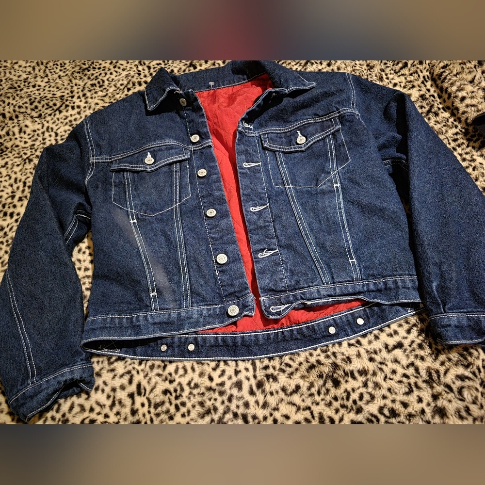 Quilted Jean Jacket nwot